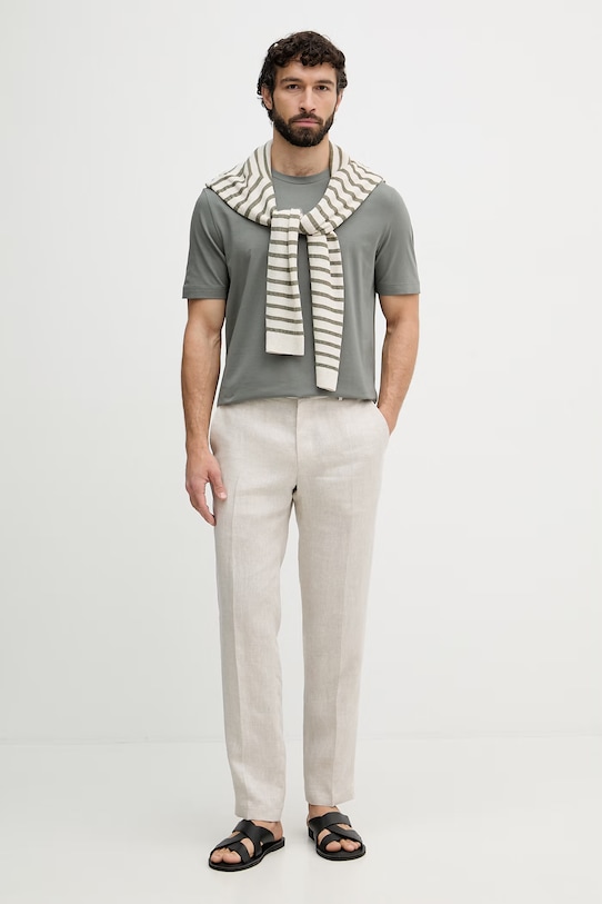 BOSS Orange T-shirt męski z bawełną TChup 50473278 zielony AA00