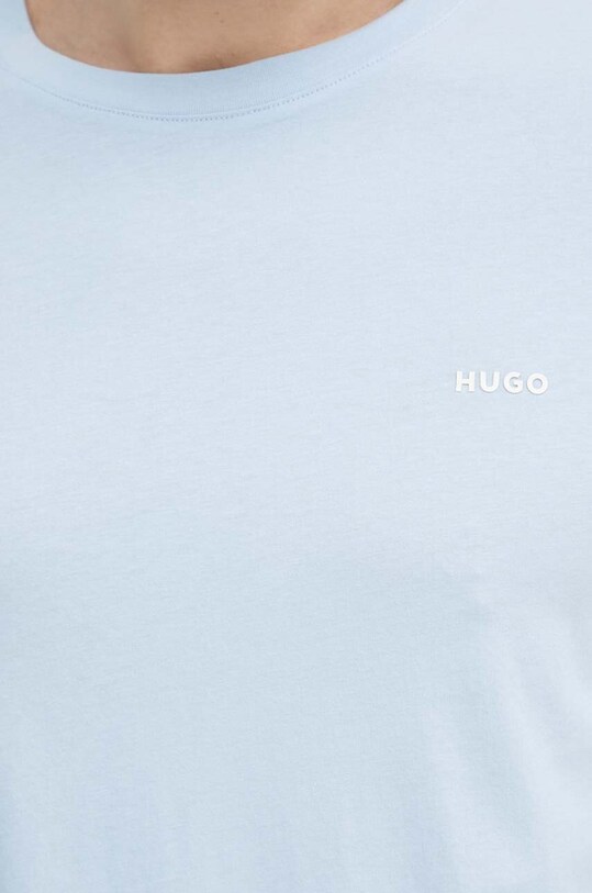 HUGO t-shirt bawełniany niebieski 50466158