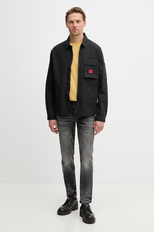 HUGO t-shirt da uomo in cotone Dero222 50466158 giallo SS26