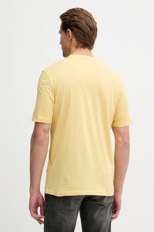 Odzież HUGO T-shirt męski bawełniany Dero222 50466158 żółty
