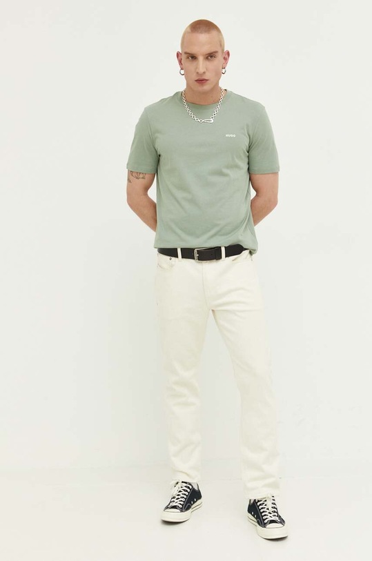 HUGO t-shirt bawełniany 50466158 zielony AA00
