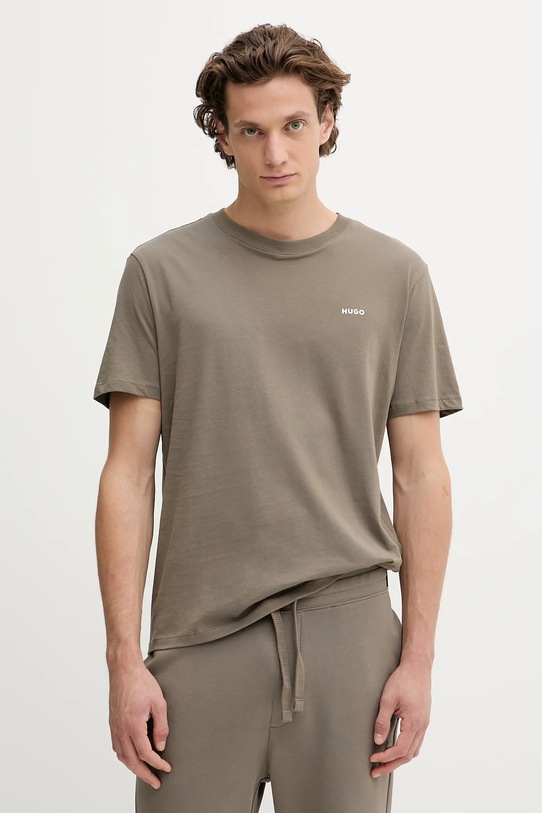 HUGO t-shirt bawełniany bawełna zielony 50466158