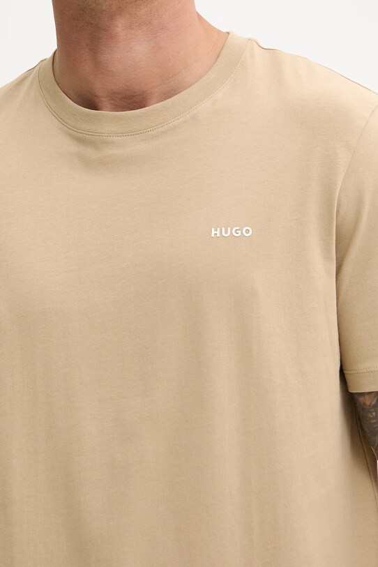 HUGO pamut póló 50466158 bézs