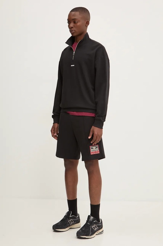 Бавовняна футболка HUGO Dero222 50466158 бордо AA00