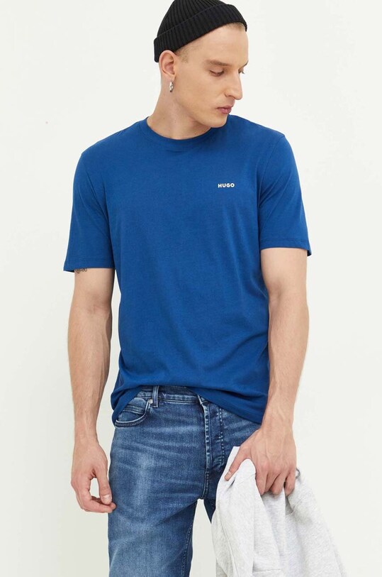 HUGO tricou din bumbac albastru 50466158