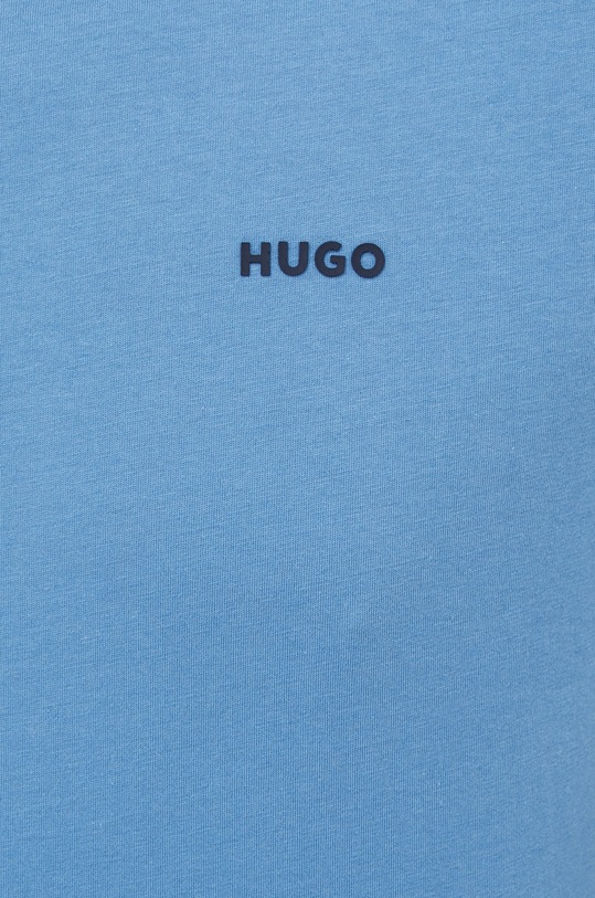 HUGO t-shirt bawełniany Dero222 50466158 niebieski