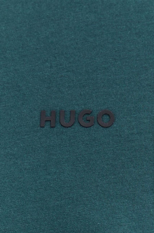 HUGO longsleeve bawełniany zielony 50466159