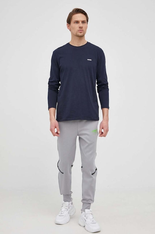 HUGO longsleeve bawełniany 50466159 granatowy AA00