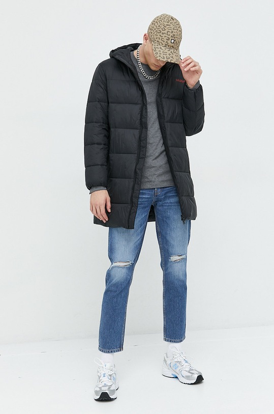 HUGO longsleeve 50466159 szary AA00