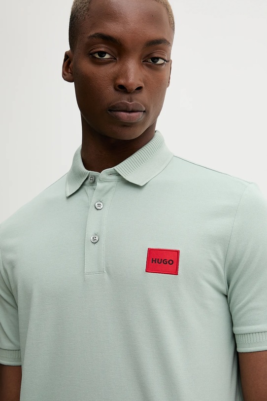 Pamučna polo majica HUGO zelena 50466202