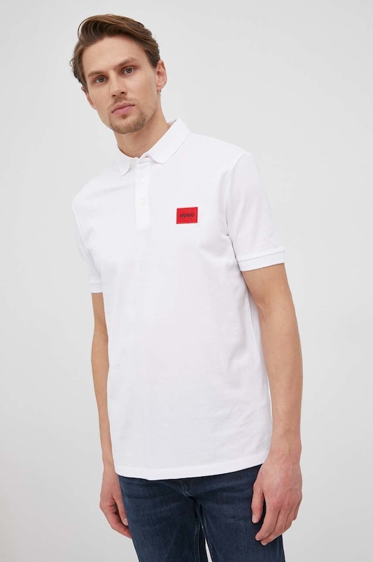 Хлопковое поло Hugo regular белый 50466202