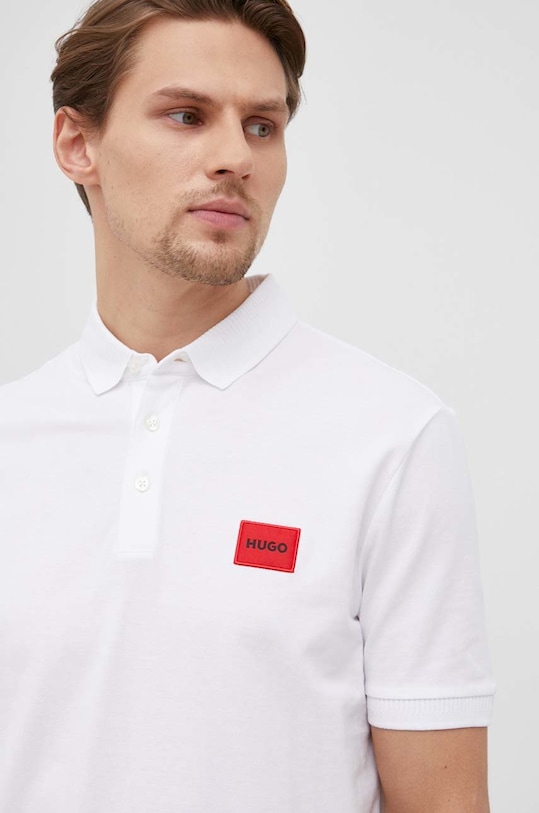 Хлопковое поло Hugo белый 50466202