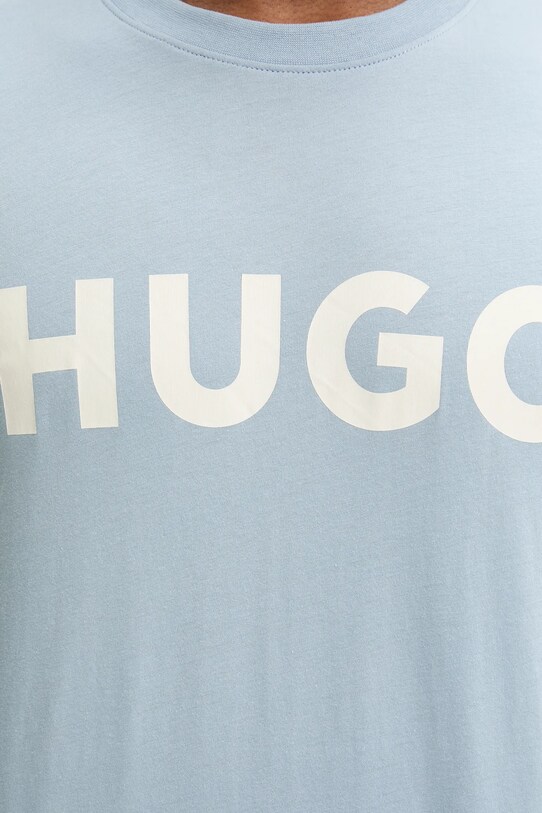 HUGO pamut póló 50467556 kék