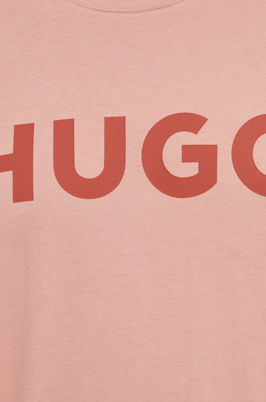 HUGO t-shirt bawełniany różowy 50467556