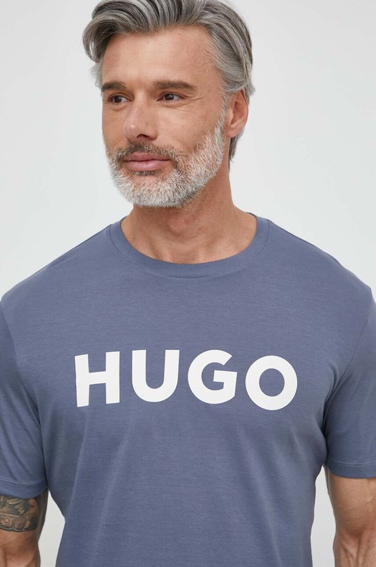 Одяг Бавовняна футболка HUGO 50467556 блакитний