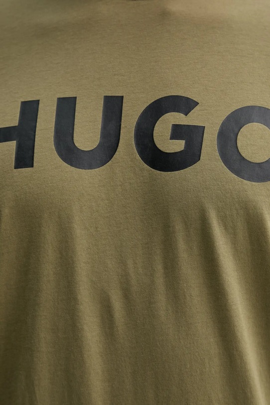 Хлопковая футболка HUGO Dulivio 50467556 зелёный
