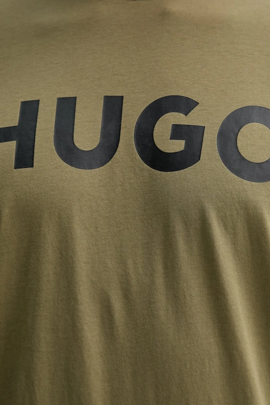 Хлопковая футболка HUGO Dulivio 50467556 зелёный