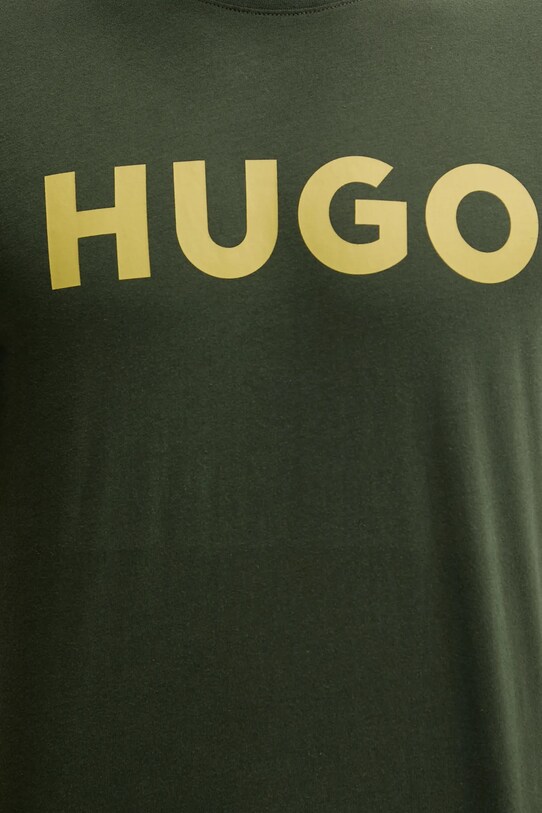 HUGO pamut póló zöld 50467556