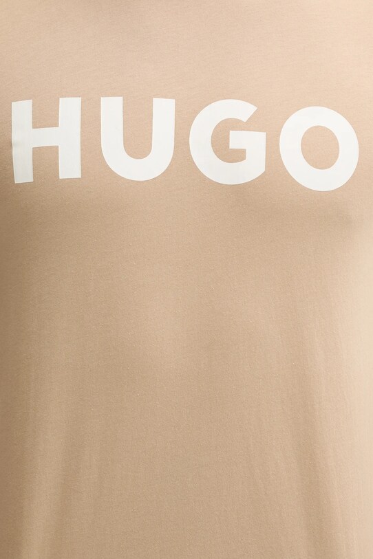 HUGO pamut póló bézs 50467556