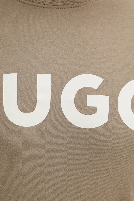 Bavlnené tričko HUGO béžová 50467556