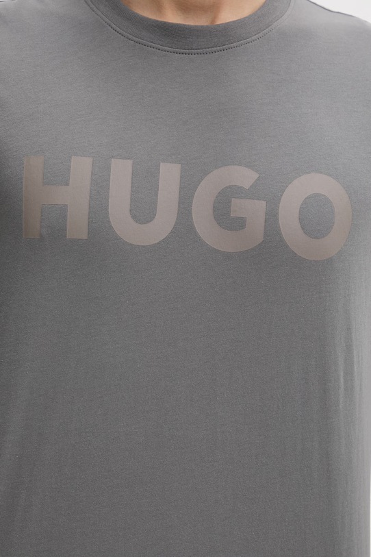 Bavlnené tričko HUGO 50467556 sivá