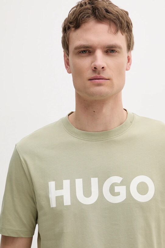 Ruházat HUGO pamut póló 50467556 zöld