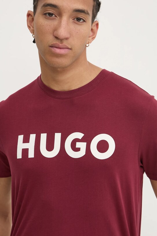 Бавовняна футболка HUGO червоний 50467556