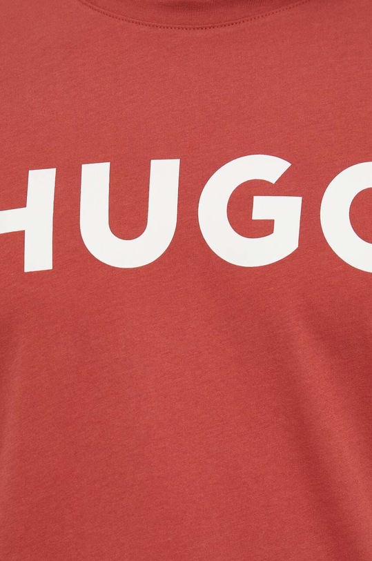 Bavlněné tričko HUGO červená 50467556