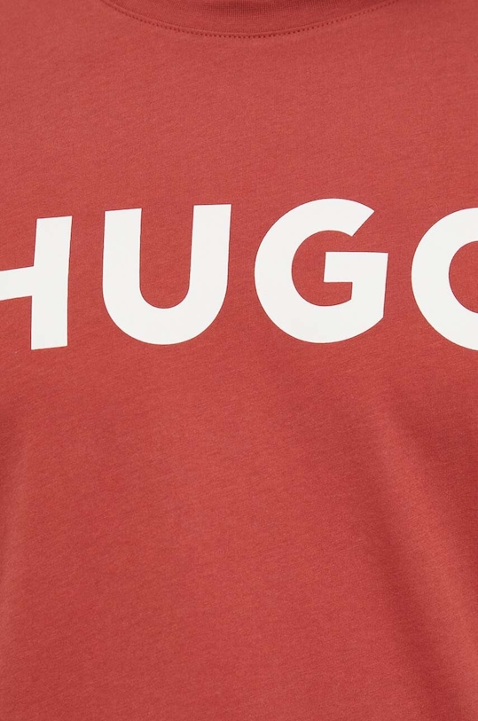 Bavlněné tričko HUGO červená 50467556
