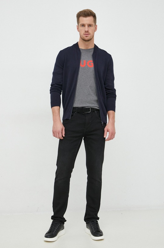 HUGO tricou din bumbac Dulivio 50467556 gri NC00