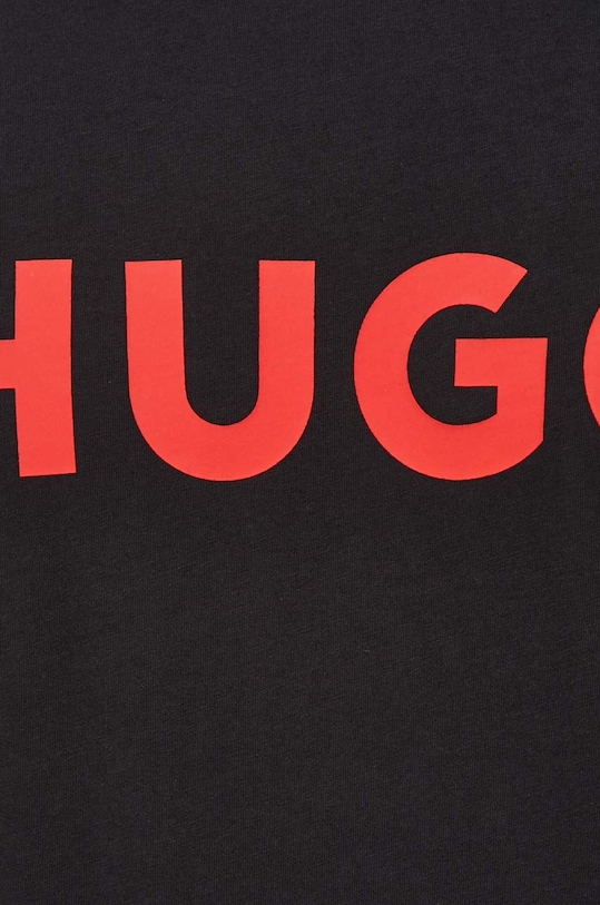 Хлопковая футболка HUGO 50467556 чёрный