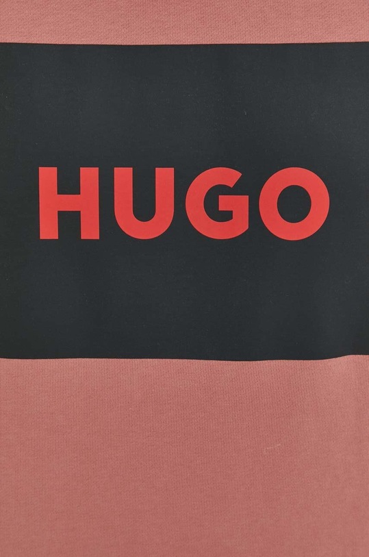 Хлопковая кофта HUGO 50467944 розовый