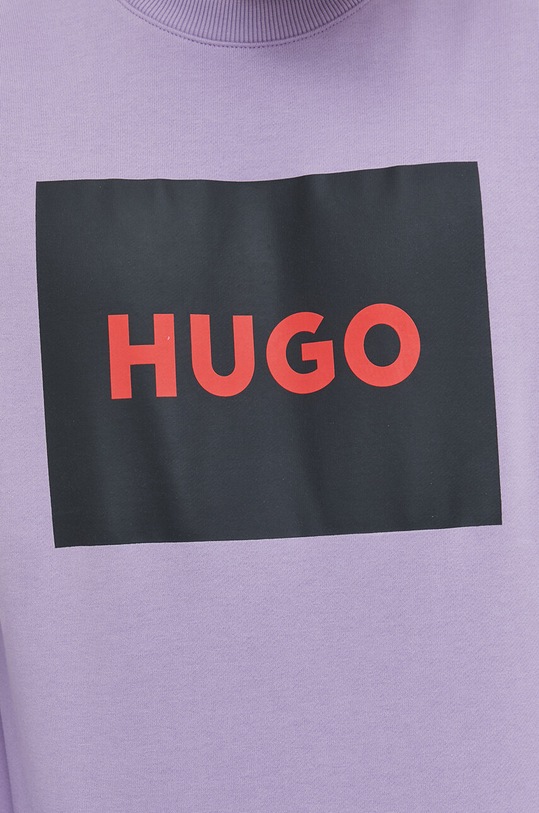 HUGO bluza bawełniana 50467944 fioletowy