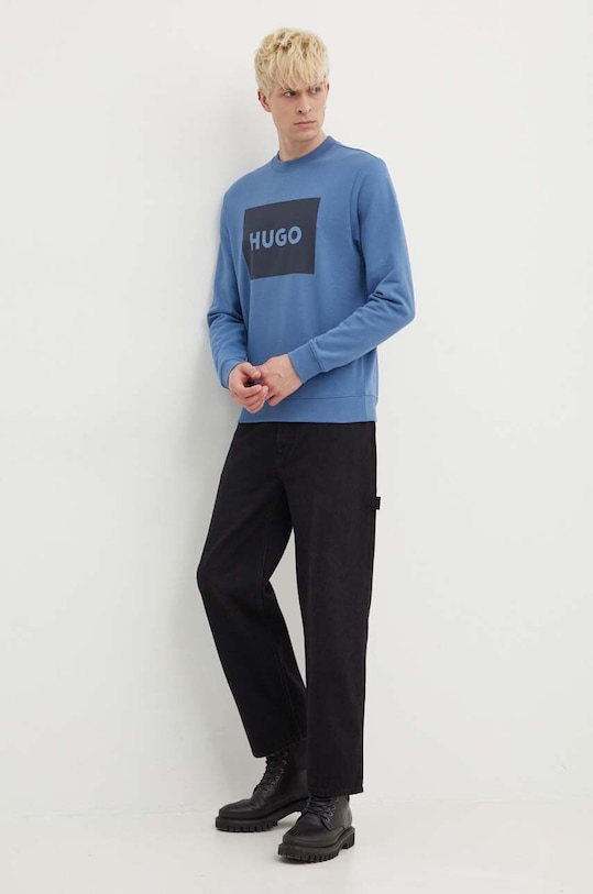 Βαμβακερή μπλούζα HUGO 50467944 μπλε AA00