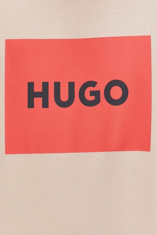 HUGO bluza bawełniana 50467944 beżowy