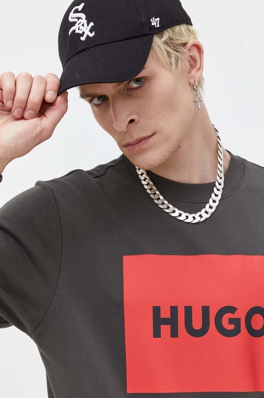 HUGO bluza bawełniana szary 50467944