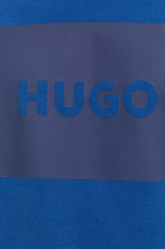 HUGO bluza bawełniana 50467944 niebieski