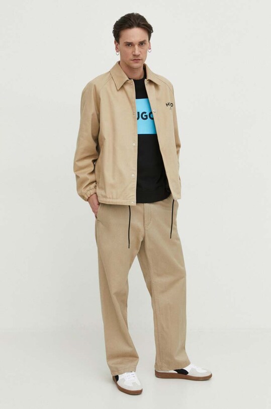 HUGO bluza bawełniana 50467944 czarny AA00