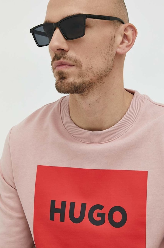 HUGO bluza bawełniana różowy 50467944