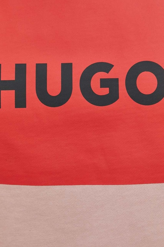 HUGO bluza bawełniana 50467944 różowy