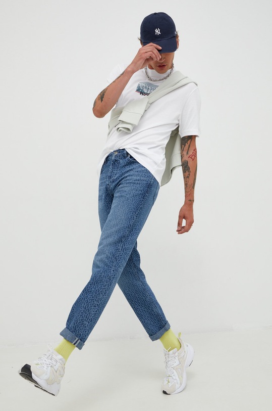 HUGO bluza bawełniana 50467944 50467944 zielony AA00