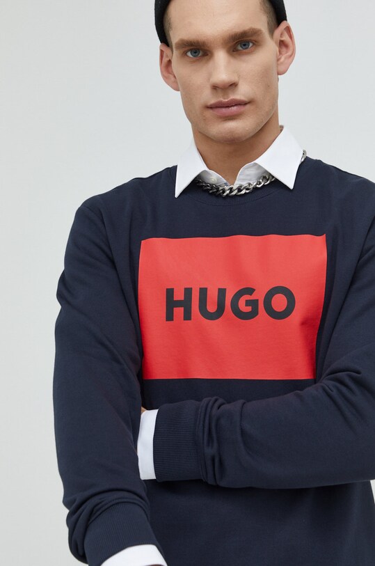 Хлопковая кофта HUGO тёмно-синий 50467944