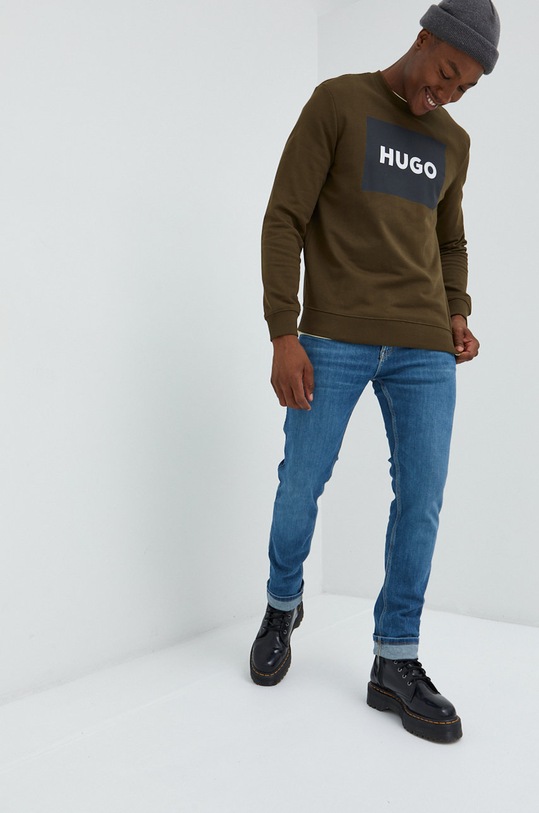 HUGO bluza bawełniana 50467944 50467944 zielony AA00