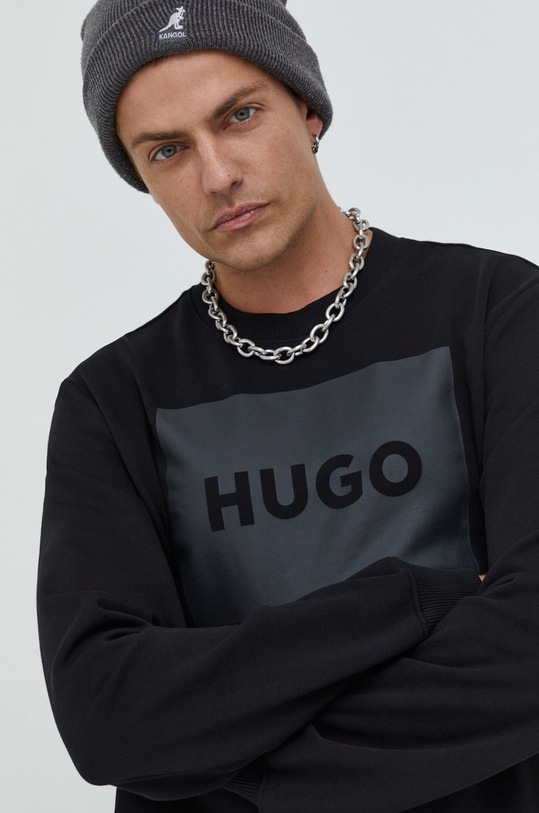 HUGO bluza bawełniana 50467944 czarny 50467944
