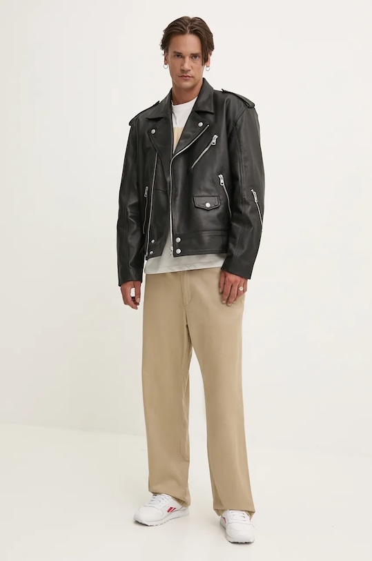 Bavlněné tričko HUGO 50467952 béžová