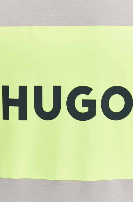 Bavlněné tričko HUGO 50467952 béžová