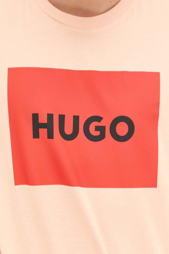 HUGO t-shirt bawełniany 50467952 pomarańczowy