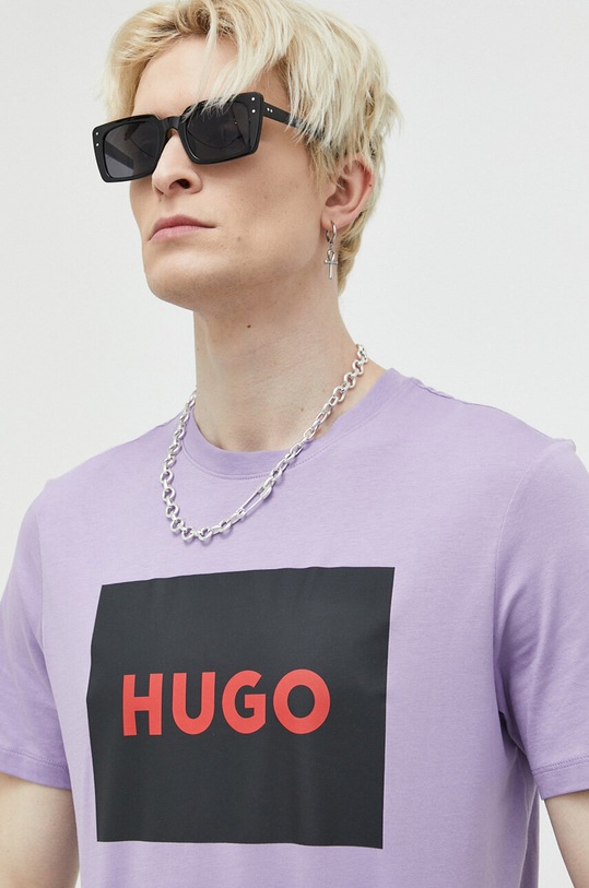 HUGO tricou din bumbac violet 50467952