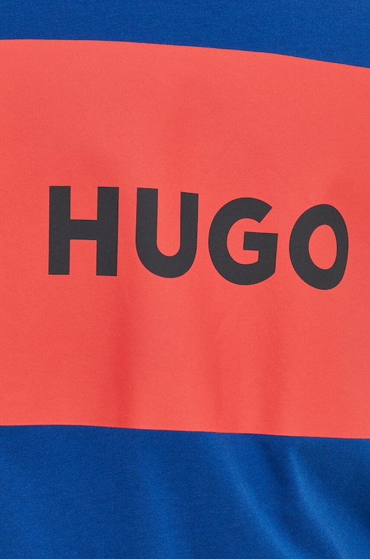 Хлопковая футболка HUGO 50467952 голубой