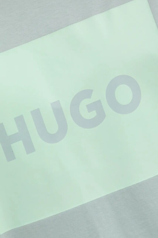 Хлопковая футболка HUGO зелёный 50467952